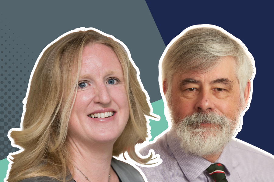 Dr Barbara Lane and Dr Hywel Davies OBE - chair and deputy chair of the Building Advisory Committee.